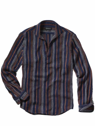 Mey & Edlich Herren Freigeist-Hemd Blau 75 % Baumwolle, 25 % Polyester