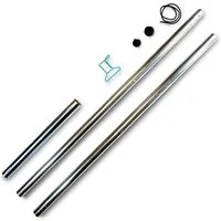 sunprotect Sonnensegel Stahlmast-Set für Sonnensegel, 2-teilig, zerlegbar, Höhe 2,5 m, Ø 5 cm, Wandstärke 15 mm