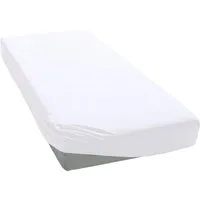 Elegante Spannbettlaken Uni Zwirn-Jersey, Mako-Jersey, Gummizug: rundum, (1 Stück), aus hochwertigem Garn