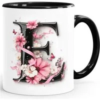 SpecialMe Tasse Tasse Monogramm Buchstabe E Alphabet Initiale Geschenkidee Frau, Keramik