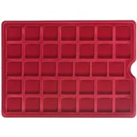MC.Sammler Aufbewahrungsbox MC.Sammler Alu Münzkoffer frei bestückbar mit Münztableaus Ihrer Wahl, Tableau 35 Fächer-36x36mm