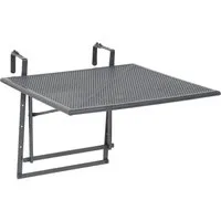 Greemotion Balkonhängetisch Toulouse XL eisengrau klappbar 70 x 70 cm platzsparend