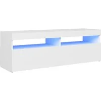 vidaXL TV-Schrank TV-Board mit LED-Leuchten Weiß 120x35x40 cm