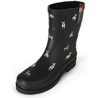 Regenliebe Waldi Mops Gummistiefel Halbschaft Stiefel mit Hundemotiv
