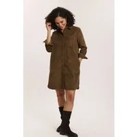 Tranquillo Cordkleid Damen Fritzii GOTS-Bio-Baumwolle weit geschnitten Seitentaschen (Einzelartikel) Lässig fallendes Hemdblusenkleid für einen Wohlfühl-Fit