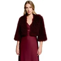 Vera Mont Fellimitatjacke Damen mit Rundhalsausschnitt