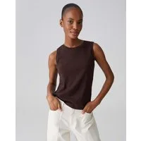 OPUS Kurzarmshirt Tanktop aus nachhaltigem Baumwoll-Mix Weicher Griff, elastischer Stoff für komfortable Passform