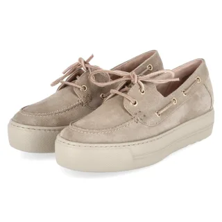 Paul Green Bootsschuhe - Gr. 36 - Beige - Rauleder