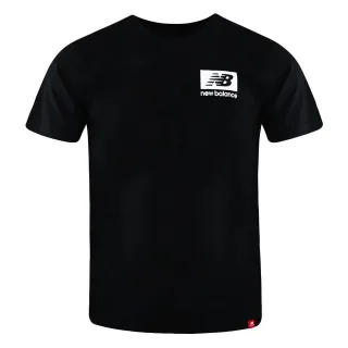 Neues Gleichgewicht Kurzarm schwarzer Crew Neck Männer NB Essentials ID T-Shirt MT13518 Bk