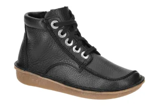 Clarks 26173884 4 Funny Cedar Damen Hi Cut Sneaker Boots Schwarz Echtleder
