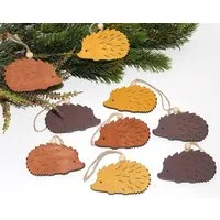 LB H&F Lilienburg Dekohänger 9er SET Igel Herbst Herbstdeko zum Hängen Anhänger Holz Fenster (Hängedekoration Hängeschmuck basteln selber machen dekorieren Ideen Dekozweig Dekoast Herbstschmuck Haustür aufhängen Fensterhänger Fensterschmuck Herbstanh