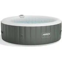 Arebos Whirlpool ROME aufblasbar für bis zu 6 Personen mit 130 Massagedüsen, (Komplett-Set, 208 x 208 cm), für Outdoor & Indoor
