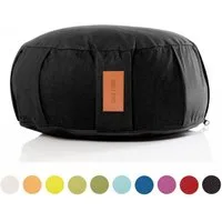 GORILLA SPORTS Bodenkissen Yogakissen - Rund, 100%Baumwolle, Meditationskissen, Sitzhöhe 18cm, Ø 30cm, Sitzkissen, Yoga Bolster, mit Griff, Waschbarer, Farbwahl