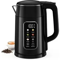 Fofile Wasserkocher 1,7L 2200W Edelstahl Wasserkocher mit Temperatureinstellung, 2200 W, 40°-100°C einstellbar, 2 Stunden Warmhaltefunktion