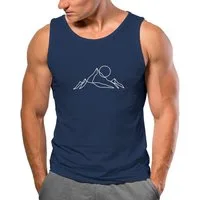 Neverless Tanktop Herren Tank-Top Berge Wandern Brustprint Aufdrucke Gebirge Outdoor mit Print
