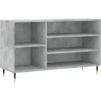 vidaXL Schuhregal Schuhregal Betongrau 102x36x60 cm Holzwerkstoff, 1-tlg.
