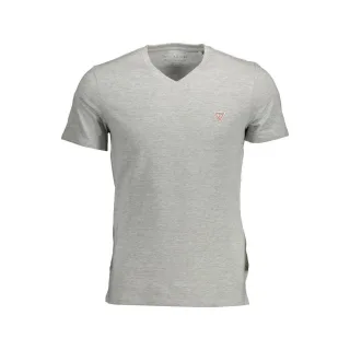 Guess Jeans Graues Herren-T-Shirt aus Bio-Baumwolle