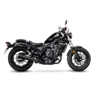 LeoVince Sportauspuff CLASSIC RACER BLACK für Honda CMX 500 Rebel Bj.2017-2024 PC56 EURO4/EURO5 +ABE
