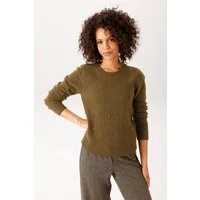 Aniston CASUAL Strickpullover im Ajour-Muster und kleinen, eingestrickten Quadraten- NEUE KOLLEKTION