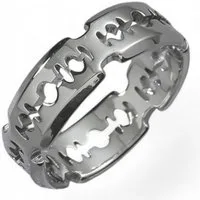 Eyecatcher Fingerring Rasiermesser Klingen Ring Hip Hop Ring Silber verschiedene Größen, Rasierklingenstil