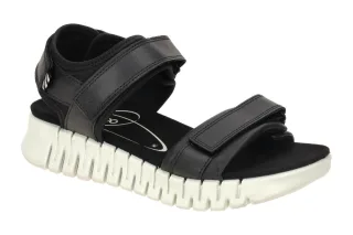 Ecco 21310301001 Damen Sandale Schwarz - Gruuv Sol mit flexibler Sohle
