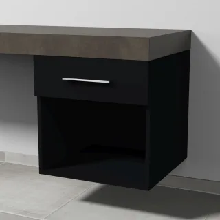 Sanipa Anbau-/Solitärschrank 2morrow (G2353) 510x500x520 Schwarz-Matt, G235308 G235308