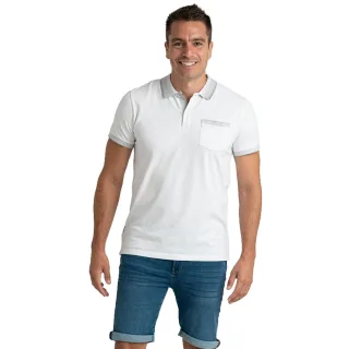 Herren Poloshirt mit kurzen Ärmeln, Tasche und kontrastierenden Details PRI2632