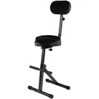 Classic Cantabile Stehhilfe ST-200 PRO Stehhilfe Stehstuhl Stehsitz Bügelstuhl (1 St), massives Stahlgestell, Gummifüßen, Sitzhöhe 5-stufig, schwarz