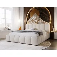 GrainGold Polsterbett Cloud (Set, Polsterbett, Kopfteil, Lattenrost), mit hohe Kopfteil, mit Lattenrost, für das Schlafzimmer, Elegant Stil