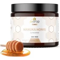 bedrop Honig Manuka Honig I XXL Glas mit MGO +500 aus Neuseeland, 1 x 140 g, (Packung, Original 100% natürlich - Echter Manuka Honig mit MGO Gehalt +500), MGO Gehalt über +500