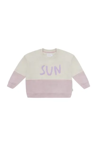Leevje Unisex Oversized Sweatshirt 'Sun' - Cappuccino