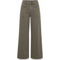 Freeman T. Porter Weite Jeans Gaby Lynx Damen Jeans - Workwear Wide Leg High Waist - Jeans Damen