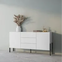 OTTO home Sideboard Jukon, Breite 150 bzw.180 cm, moderne grifflose Kommode, Schubladenschrank 2 Türen/3 Schubkästen, push-to-open-Funktion