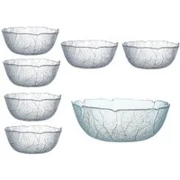 Luminarc Schüssel Luminarc Aspen Schüssel 23 cm+ Schalen 12 cm Set 7 tlg, Glas, (Spar-Set)