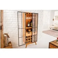 riess-ambiente Vitrine SEVEN SEAS 150cm natur / schwarz (1-St) Esszimmer · Barschrank · Holz · Landhaus