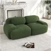 Odikalo 3-Sitzer modular kombinierbar Polstersofa Chaiselongue, 82'' Loveseat-Sofa aus Cordstoff, modular kombinierbar mit geschwungenen Armlehnen und rutschfester Unterseite, hochelastische Polsterung für Wohnzimmer, Schlafzimmer und Heimkino
