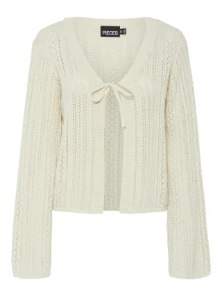 PIECES - PCNUKA LS KNIT CARDIGAN NOOS BC birch - Gr. - XL