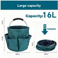Youyijia Werkzeugtasche 16L Faltbarer Werkzeugtasche Organizer Hauptfach mit 6 Taschen