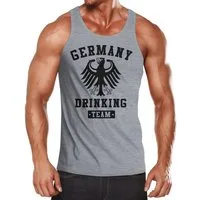 MoonWorks Tanktop Deutschland Herren Tanktop Germany Drinking Bier Team Adler mit Print