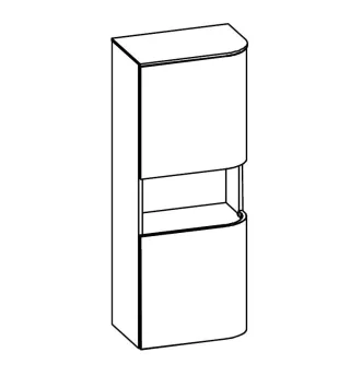 Pelipal Serie 7200 Midischrank - Grifflos rund, MCT524933R13 MCT524933R13