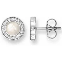 THOMAS SABO Paar Ohrstecker Classic Pavé Weiß, mit Perlmutt und Zirkonia