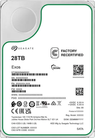 Seagate Exos 28TB | st28000nm000c-fr | rezertifiziert - 24/7