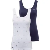KangaROOS Ripptanktop (2-er Pack) im Doppelpack - 1x uni + 1x bedruckt