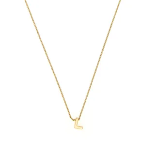 Luxenter Halskette mit 18-karätiger Gelbgold-Finish – Alphabet