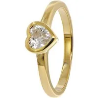trendor Goldring DamenGold 333/8K mit Zirkonia Herz
