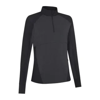 Callaway - Midlayer für Damen, mit kurzem Reißverschluss, meliert (Ebenholz Schwarz)