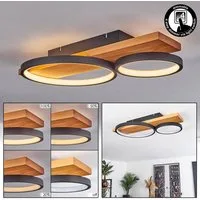 hofstein Deckenleuchte »Caces« dimmbare Deckenlampe aus Metall/Holz, 3000 Kelvin