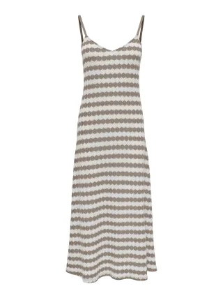 ONLY - ONLEVARA S/L STRIPE DRESS JRS NOOS Cloud Dancer - Gr. - L