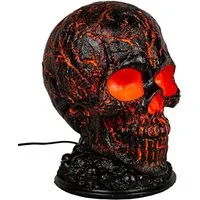 Horror-Shop Dekoobjekt Totenkopf Lampe Lava Effekt – Halloween Tischlampe
