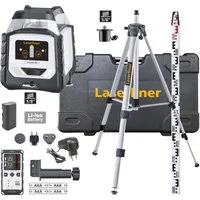 LASERLINER Nivellierkeil 360°-Linienlaser mit Laserempfänger, Stativ und Messlatte 052.500A, selbstnivellierend